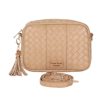 Pom Pom London City Lattice Bag Caramel