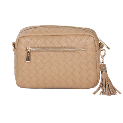 Pom Pom London City Lattice Bag Caramel