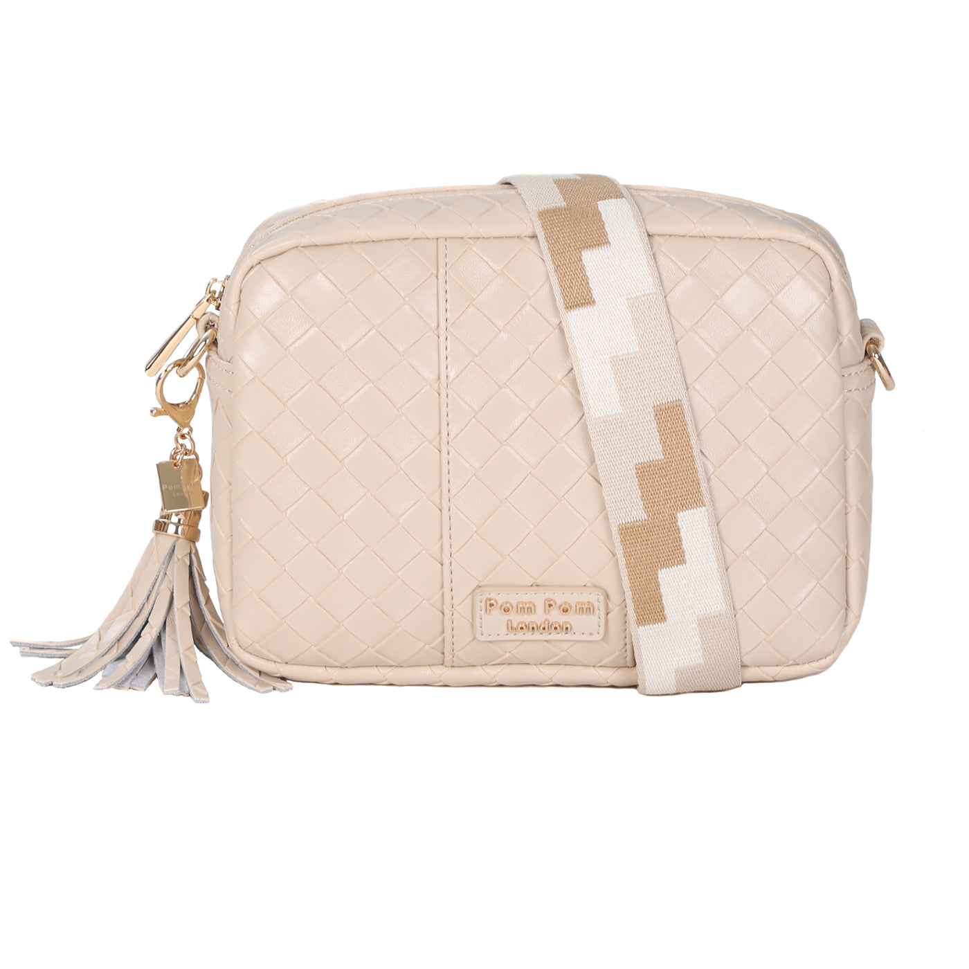 Pom Pom London City-Tasche Lattice Soft Beige