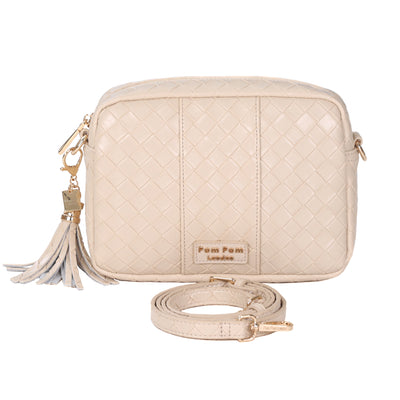 Pom Pom London City-Tasche Lattice Soft Beige