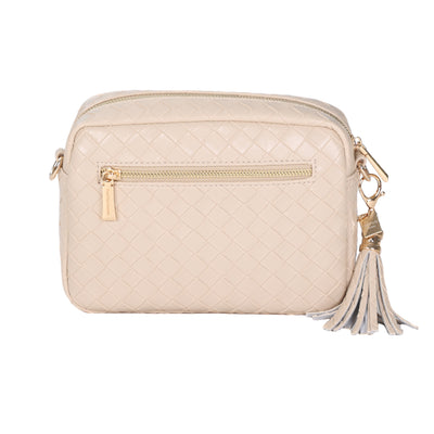 Pom Pom London City-Tasche Lattice Soft Beige