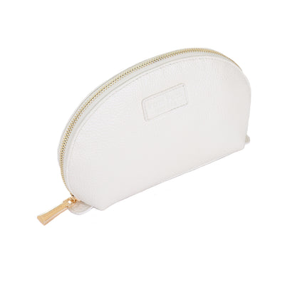 Pom Pom London Make Up Bag Metallic Pearl