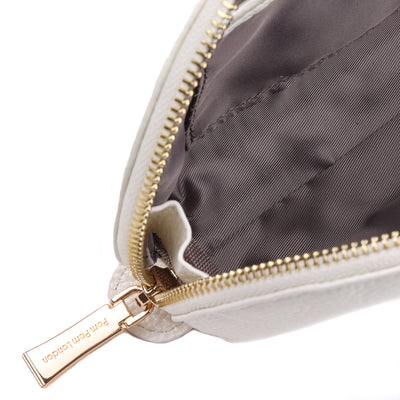 Pom Pom London Make Up Bag Metallic Pearl