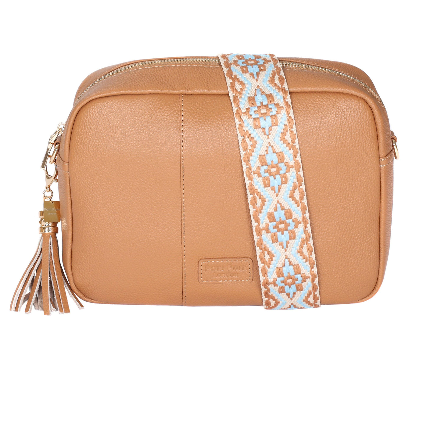 Pom Pom London City Plus Bag Leather Crossbody Bag In Maple Pom pom london city plus bag leather crossbody bag in maple