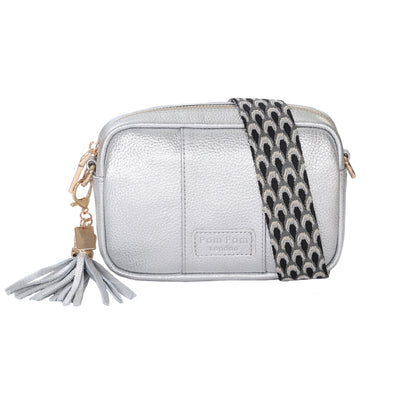 Pom Pom London City MINI Bag Metallic Silver