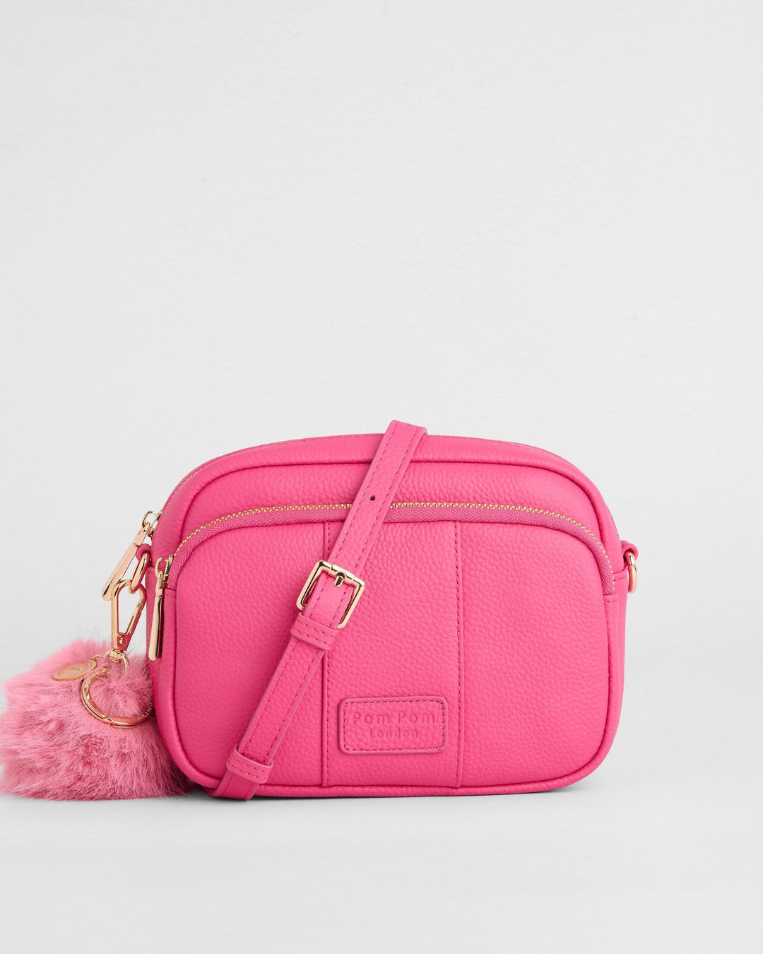 Original Leather Crossbody Bag in Azalea Pink | Pom Pom London