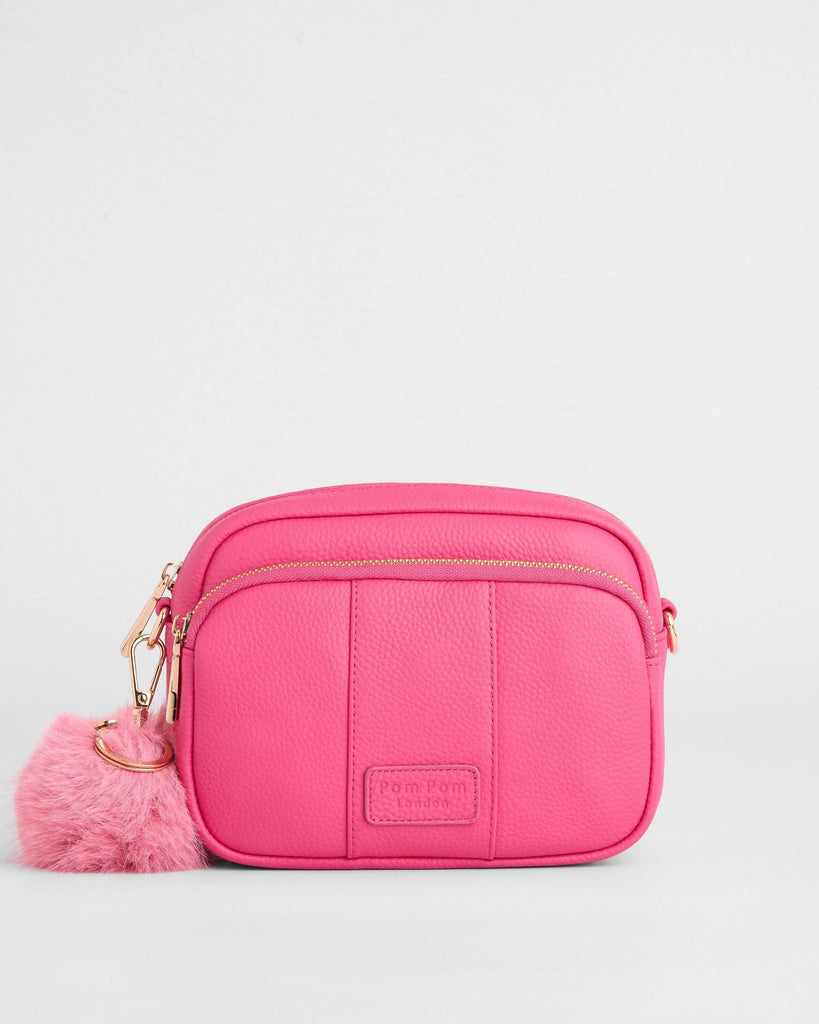 Original Leather Crossbody Bag in Azalea Pink | Pom Pom London