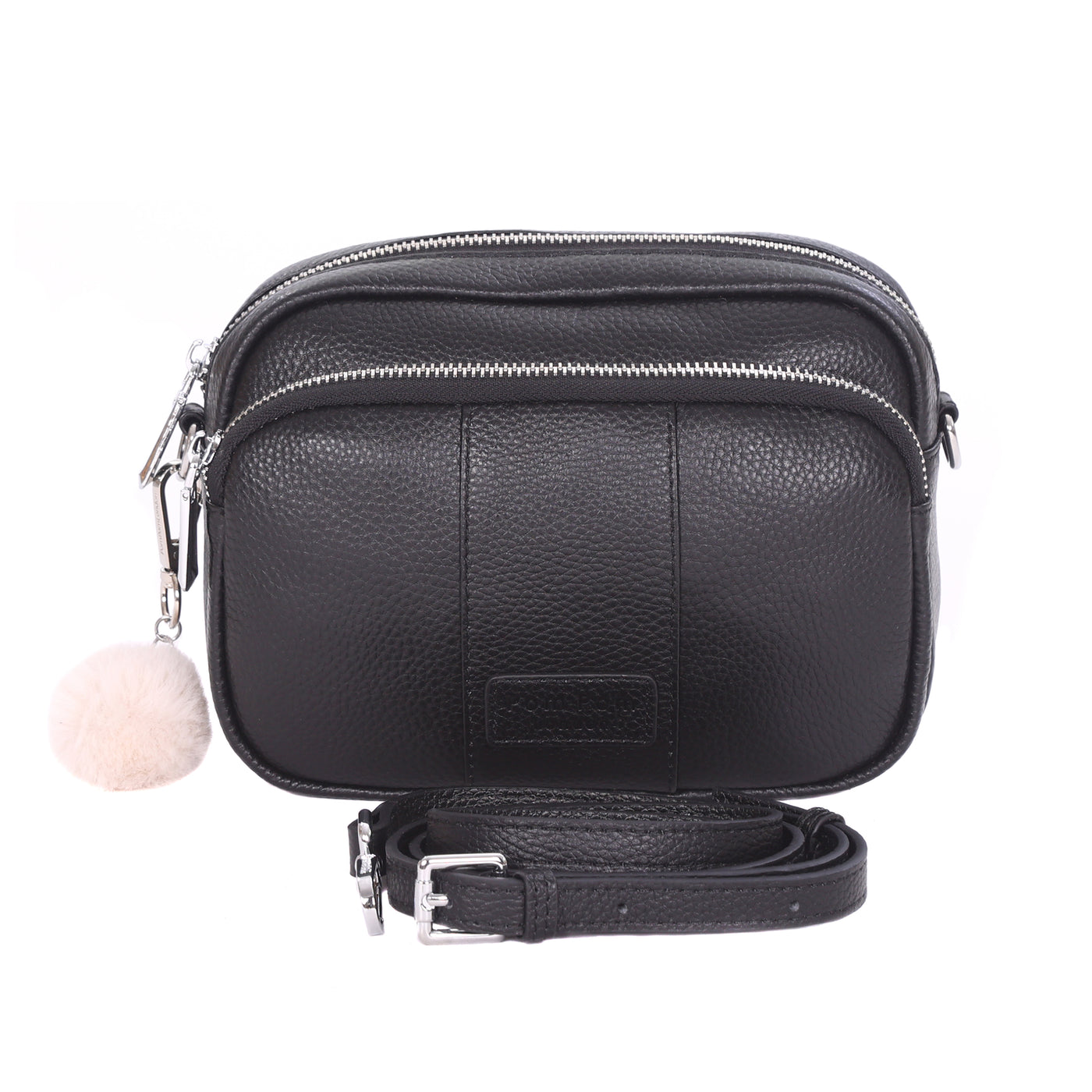 Original Bag Black - SILVER HARDWARE-Pom Pom London