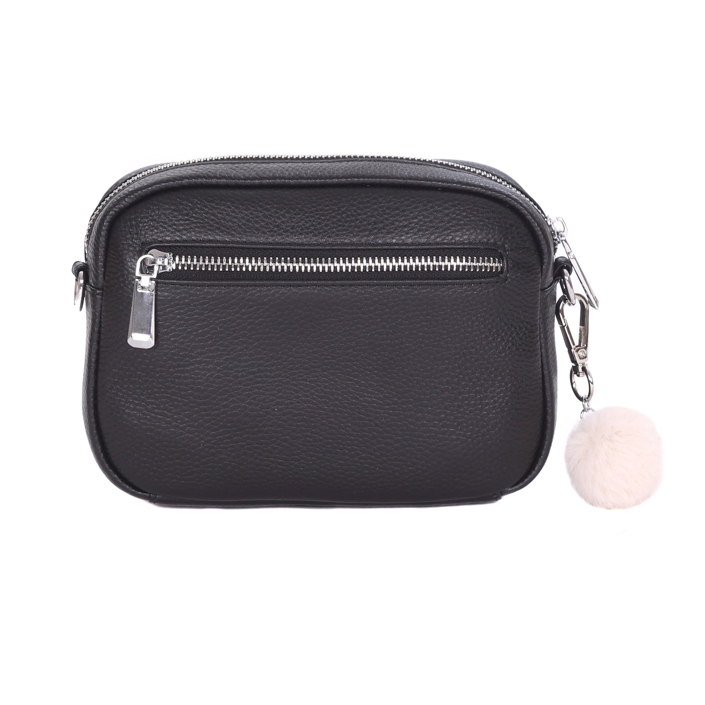 Original Bag Black - SILVER HARDWARE-Pom Pom London