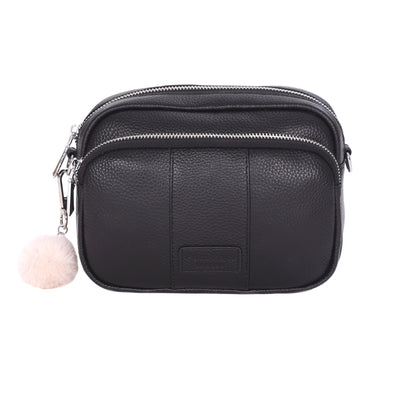 Original Bag Black - SILVER HARDWARE-Pom Pom London