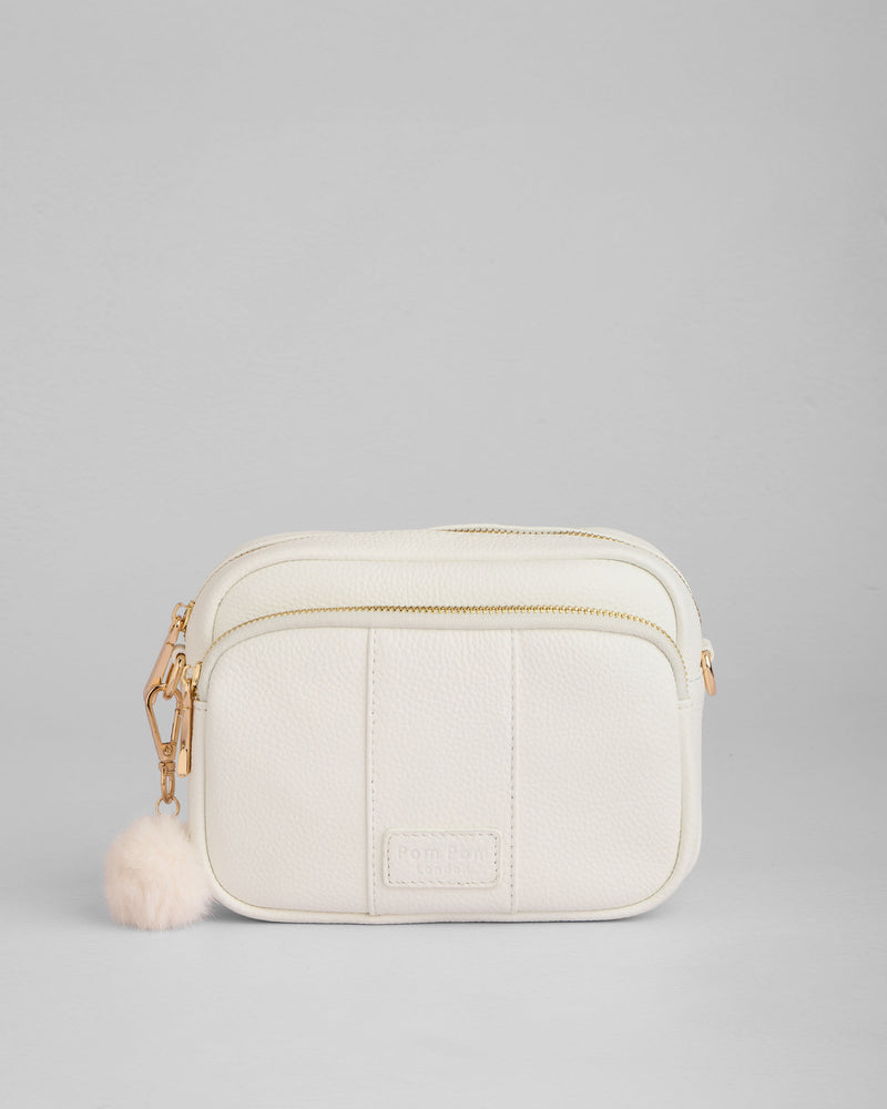 Bright White Original Bag - full-grain leather bag | Pom Pom London