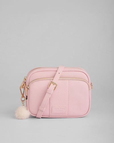 Pois ポワ　mellow cami pink Pom Pom London Original Plus - Leather Crossbody Bag In Pink
