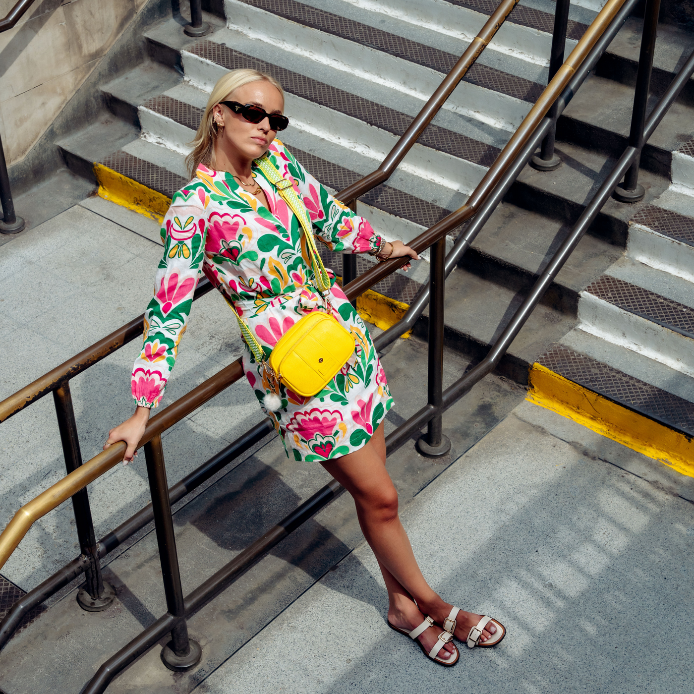 Original Bag Circle Line Yellow & Accessories-Pom Pom London