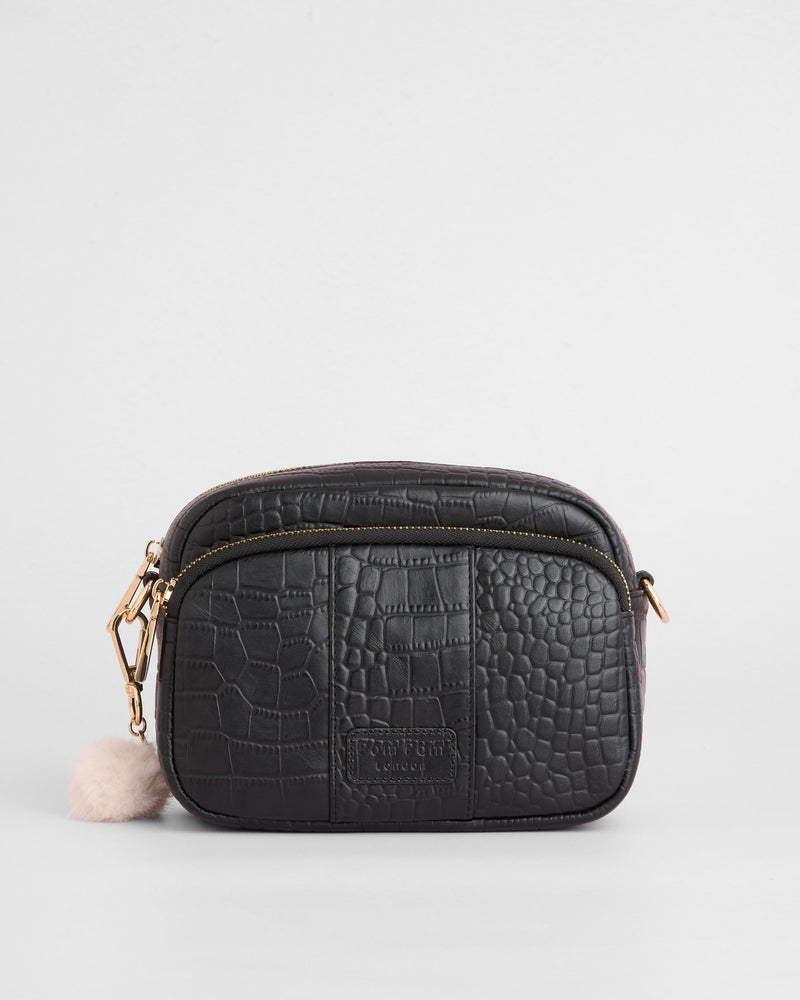 Original Bag Croc Black & Accessories-Pom Pom London