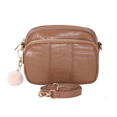 Original Bag Croc Caramel & Accessories-Pom Pom London
