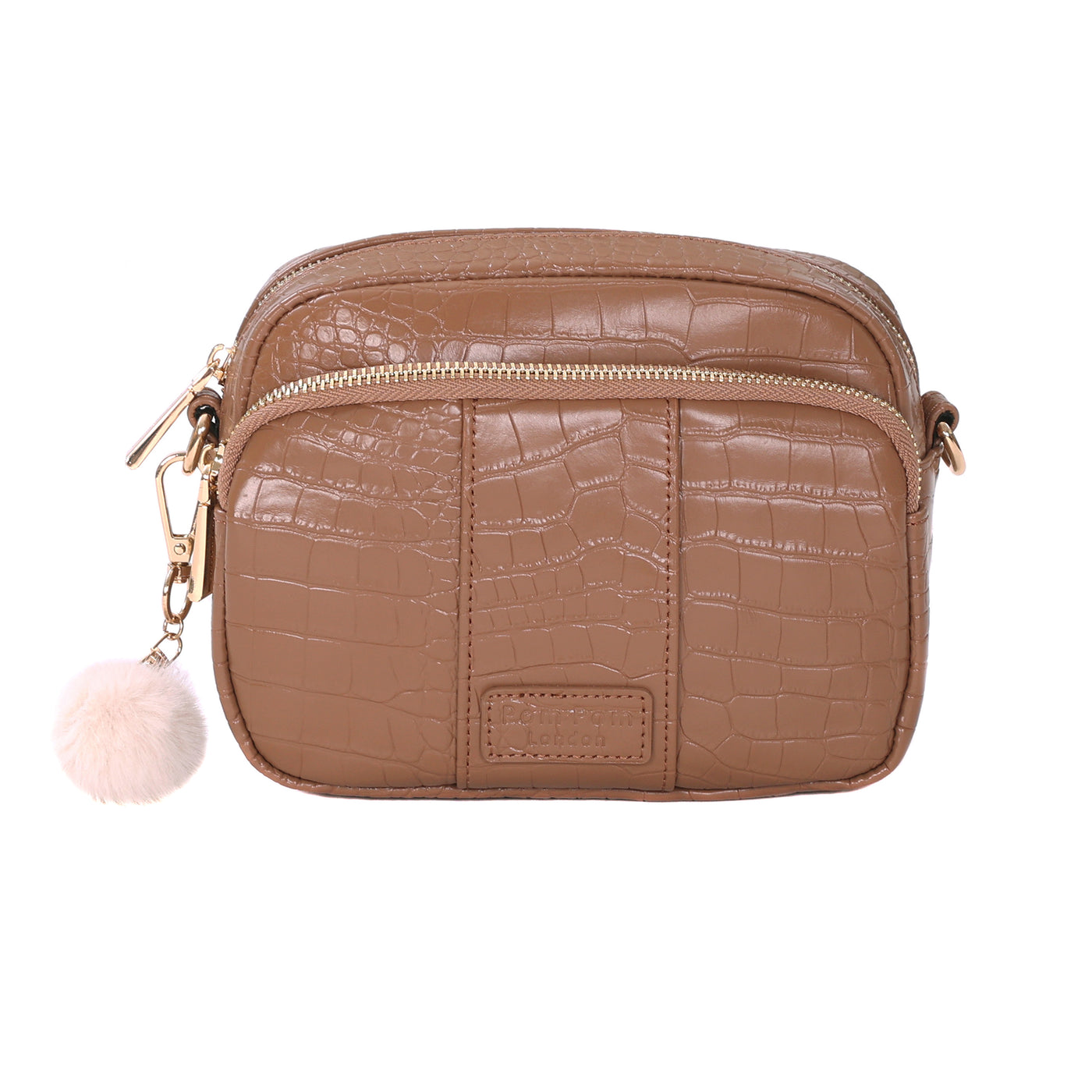 Original Bag Croc Caramel & Accessories-Pom Pom London