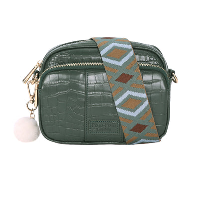 Original Bag Croc Pine Green & Accessories-Pom Pom London