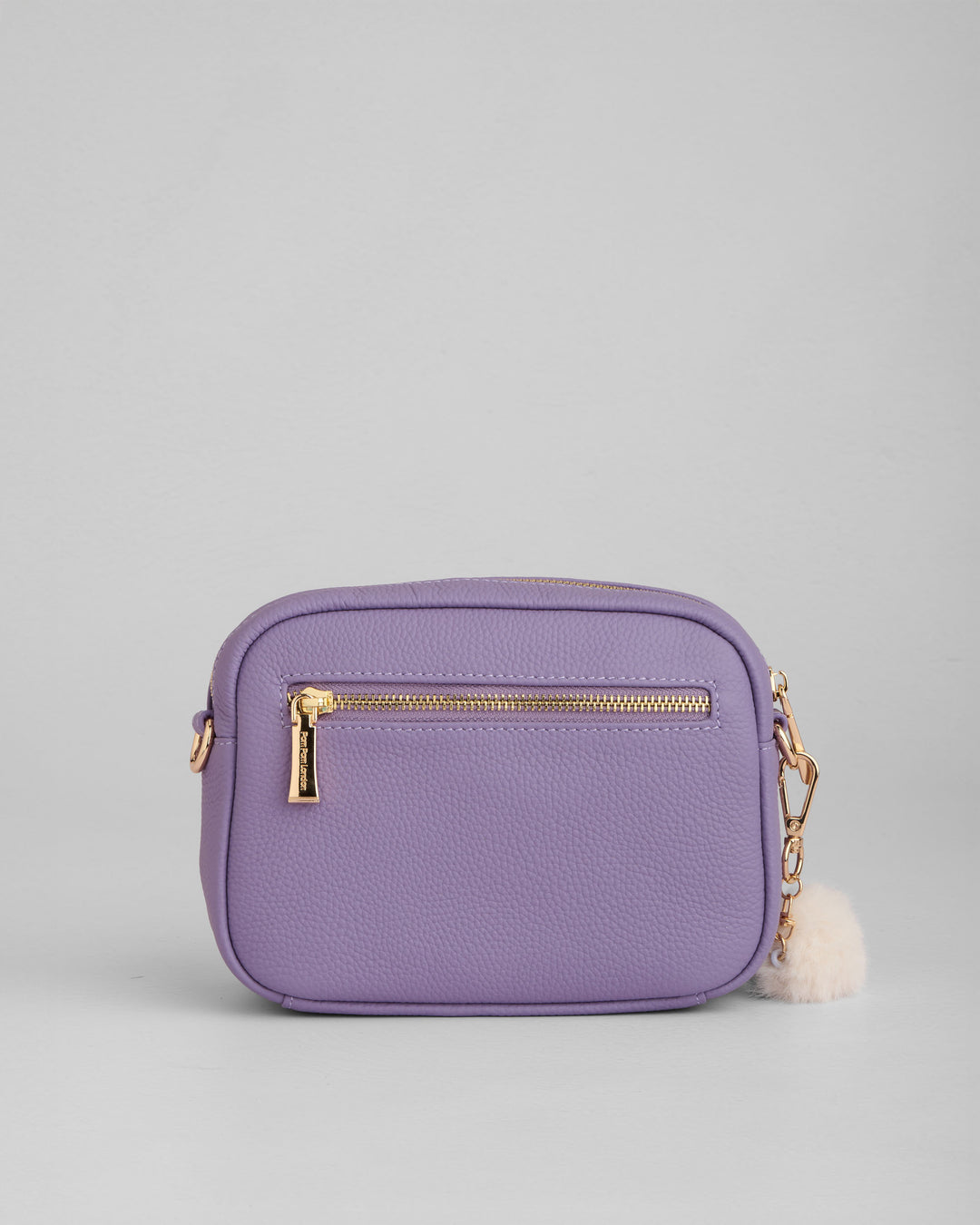French Lavender Leather Crossbody Bag | Pom Pom London