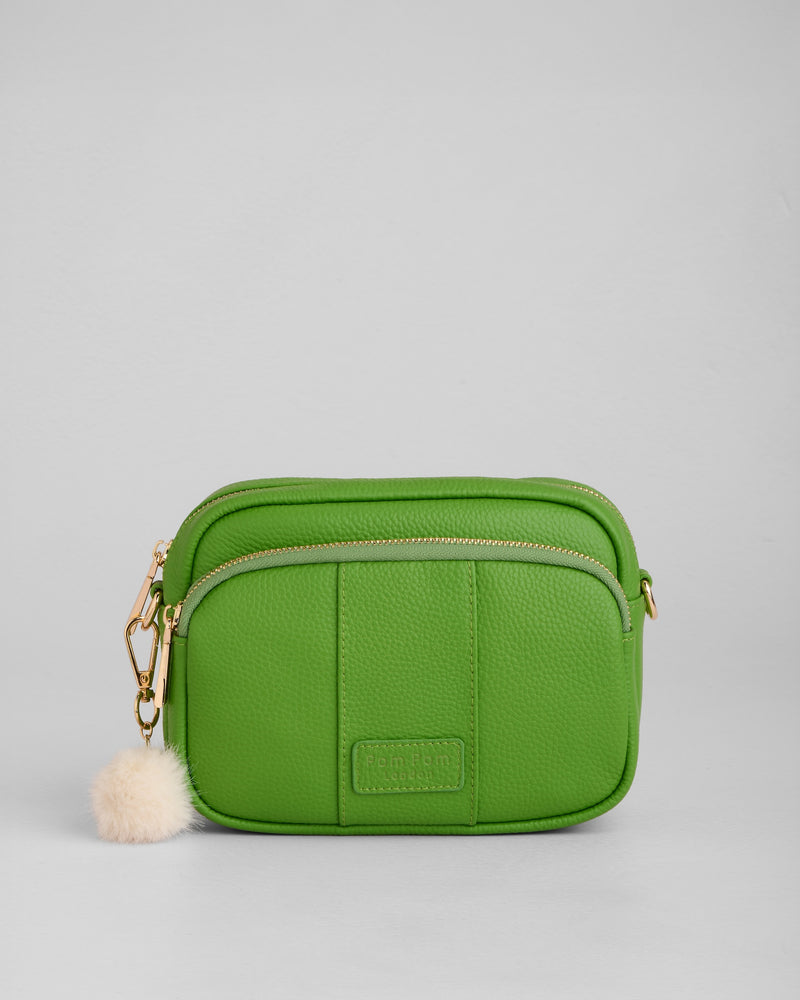 Frog Green Original Bag - full-grain leather bag | Pom Pom London