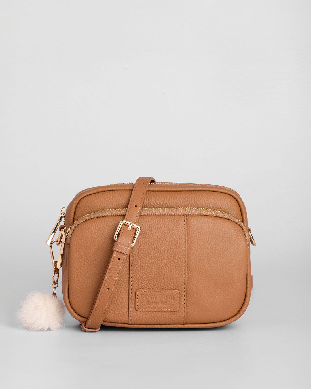 Pom Pom London Original - Leather Crossbody Bag In Maple