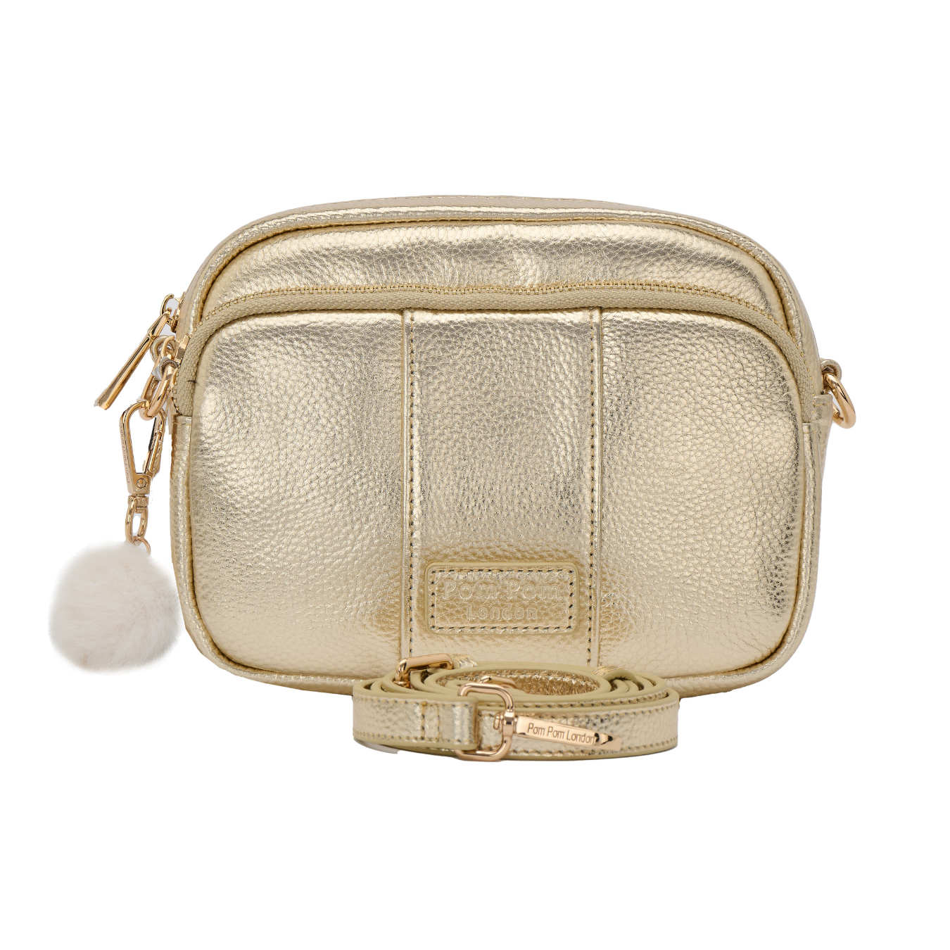 Original Bag Metallic Gold & Accessories-Pom Pom London