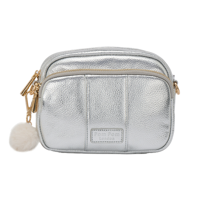 Original Bag Metallic Silver & Accessories-Pom Pom London