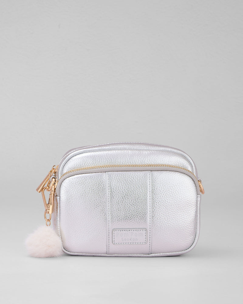 Original Bag Metallic Silver & Accessories-Pom Pom London