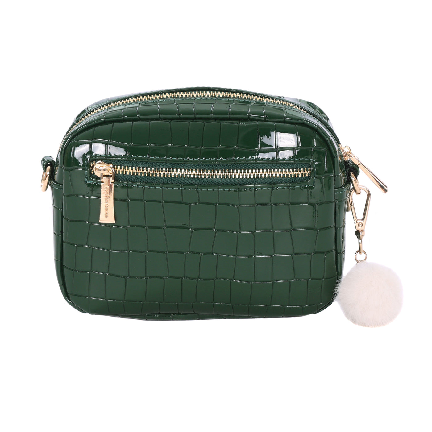 Original Bag Patent Croc Clover Green & Accessories-Pom Pom London
