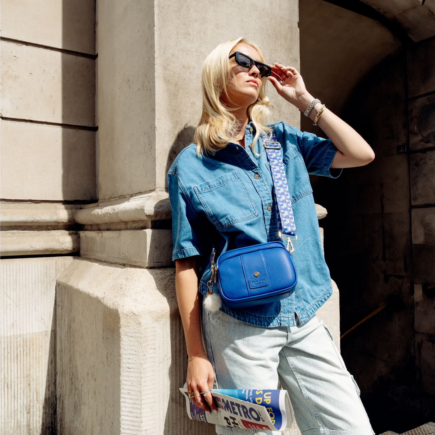 Original Bag Piccadilly Line Blue & Accessories-Pom Pom London