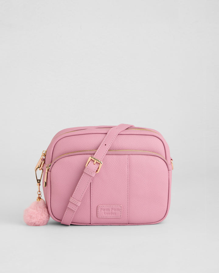 Pom Pom London Original - Leather Crossbody Bag In Pink