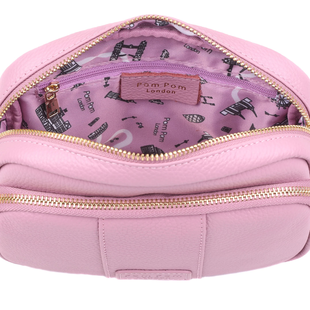 Pom Pom London Original - Leather Crossbody Bag In Pink