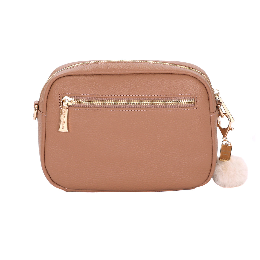 Pom Pom London Original - Leather Crossbody Bag In Spiced Ginger