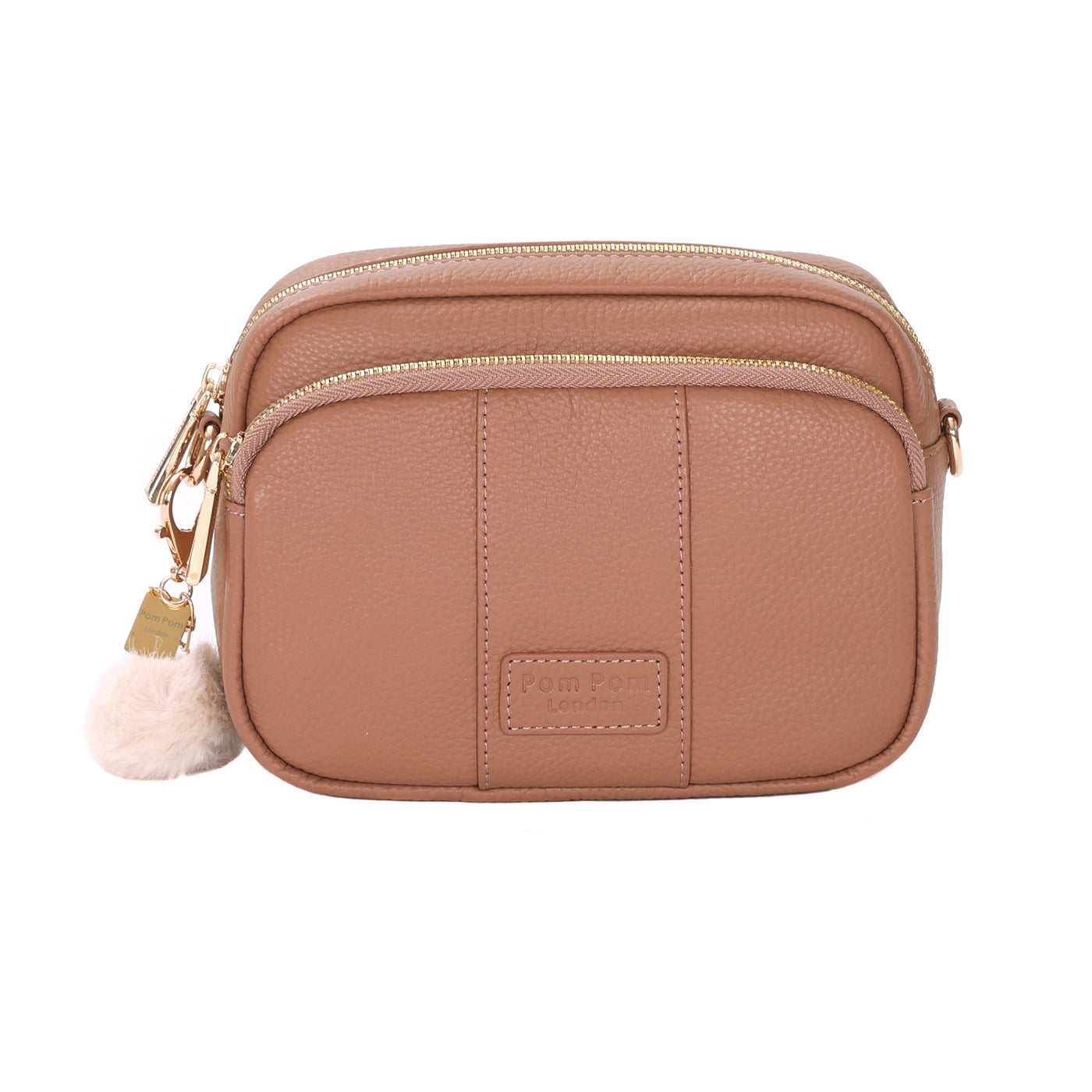 Pom Pom London Original - Leather Crossbody Bag In Spiced Ginger