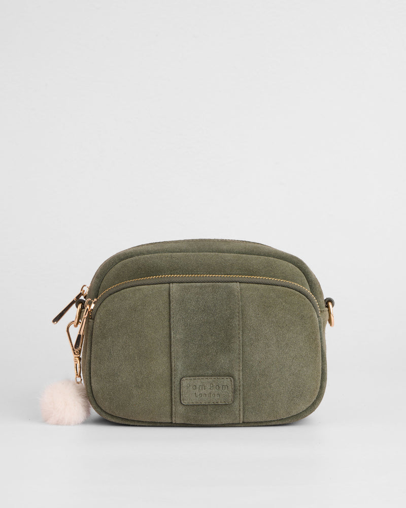 Original Bag Suede Herb Green & Accessories-Pom Pom London