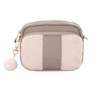 Original Faux Fleece & Leather Bag Stone