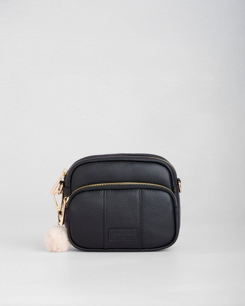 Original MINI Bag Black & Accessories-Pom Pom London