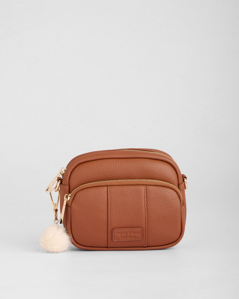 Original MINI Bag Chestnut & Accessories-Pom Pom London
