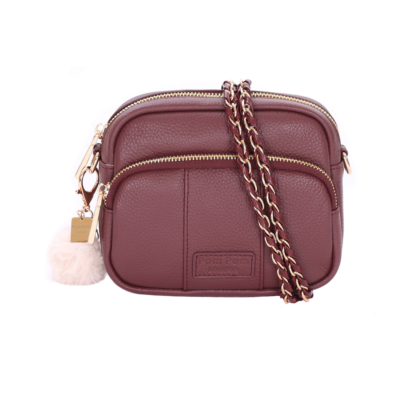 Original MINI Bag Deep Burgundy & Accessories-Pom Pom London