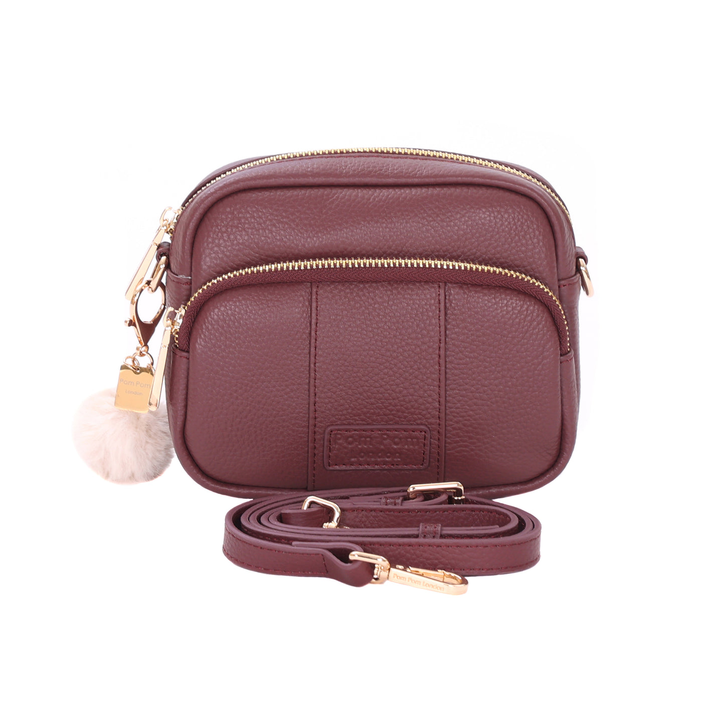 Original MINI Bag Deep Burgundy & Accessories-Pom Pom London
