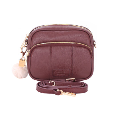Original MINI Bag Deep Burgundy & Accessories-Pom Pom London