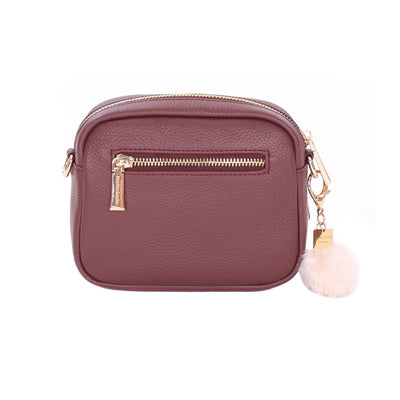 Original MINI Bag Deep Burgundy & Accessories-Pom Pom London