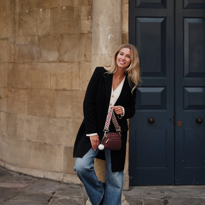 Original MINI Bag Deep Burgundy & Accessories-Pom Pom London