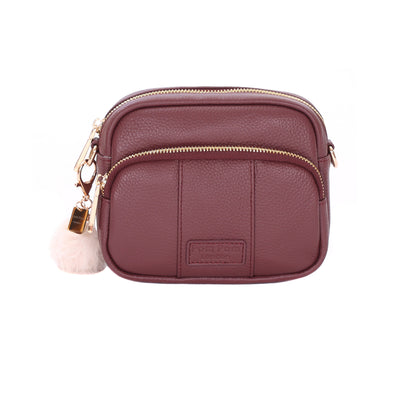 Original MINI Bag Deep Burgundy & Accessories-Pom Pom London