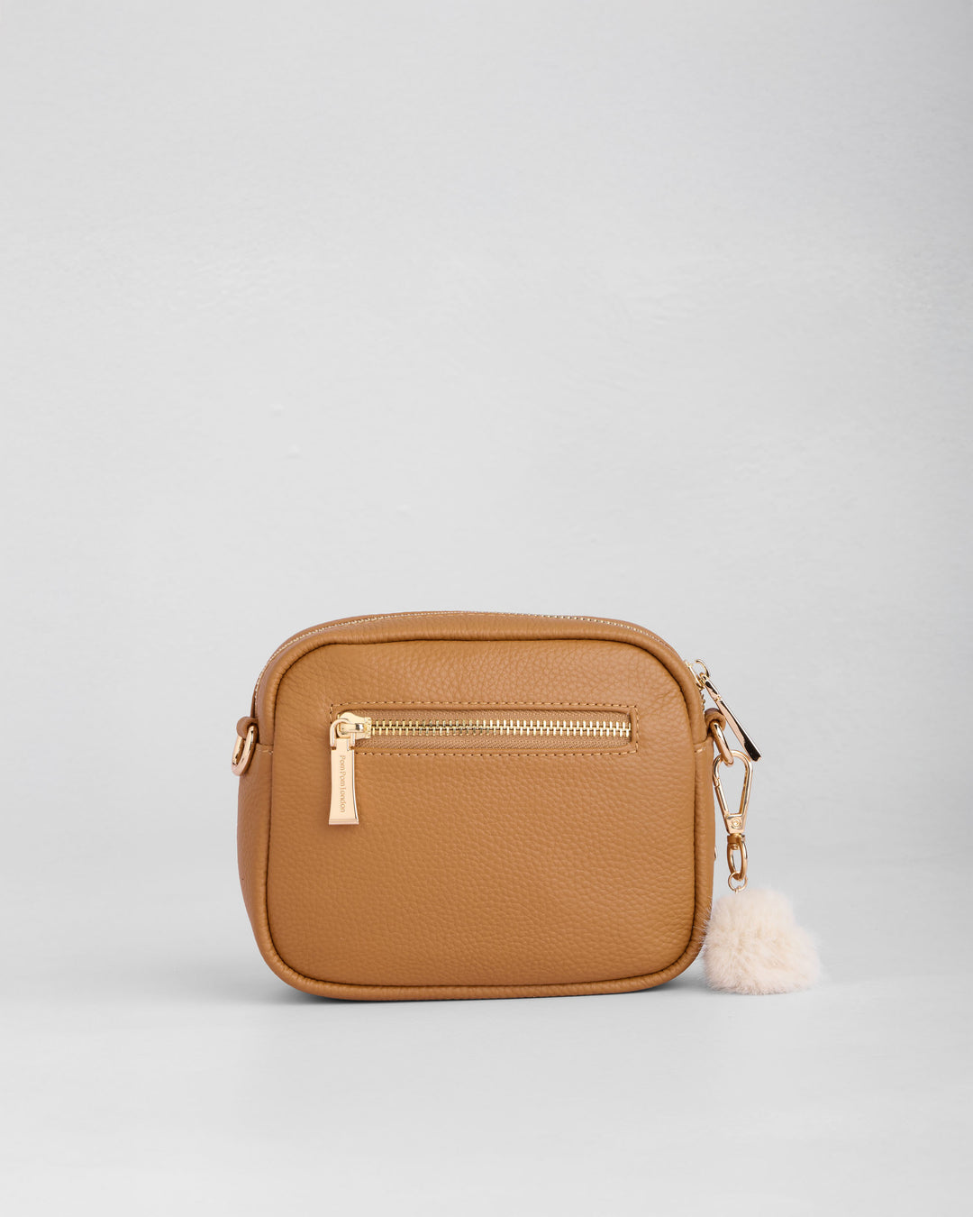 pompompom　　ヤーキショルダーバッグ Pom Pom London Duo Zip City Bag - Leather Crossbody bag in Maple