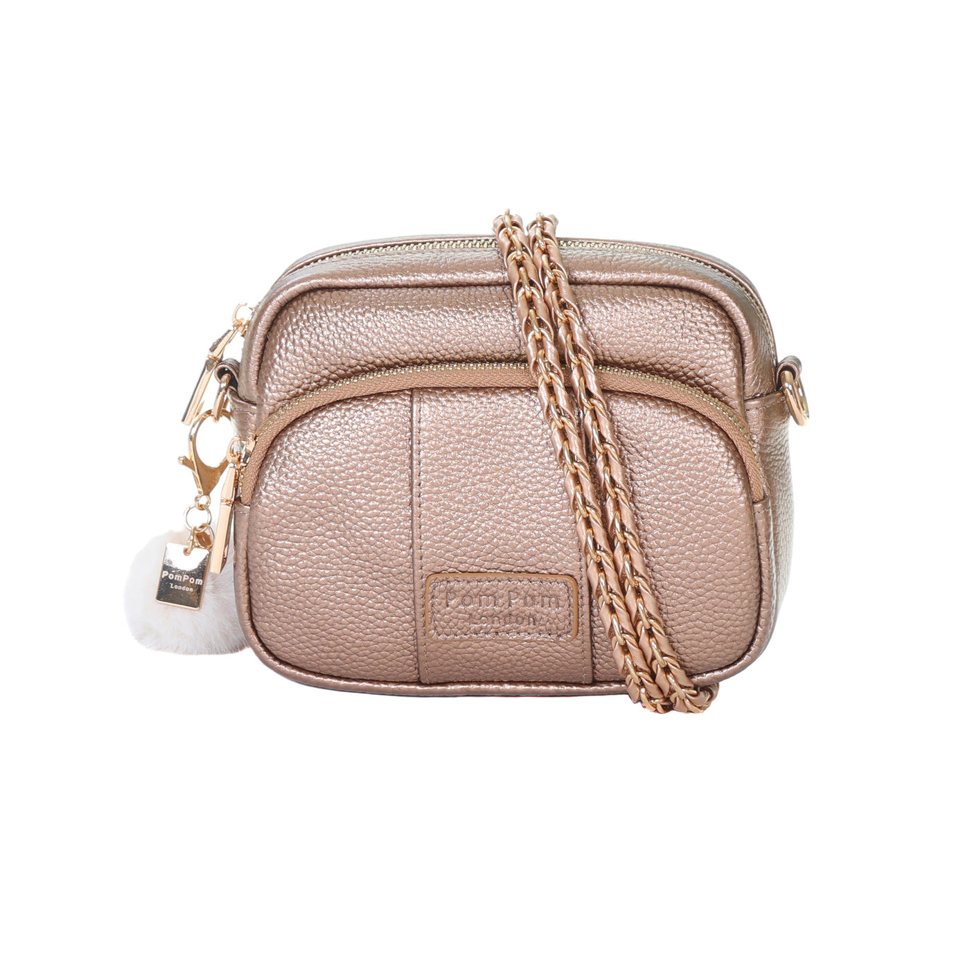 Original MINI Bag Metallic Bronze-Pom Pom London