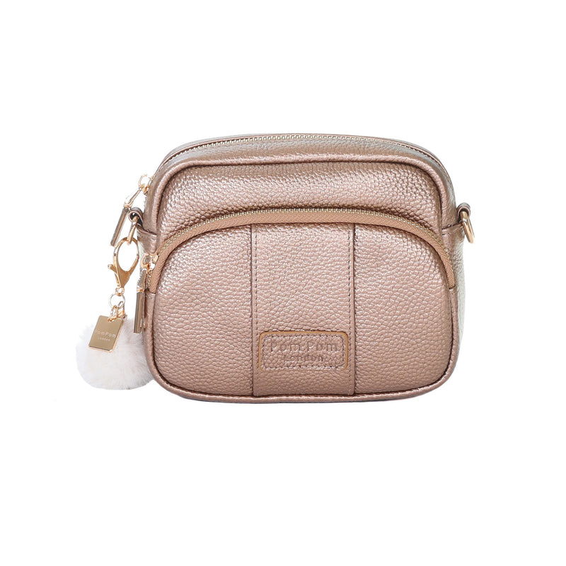 Original MINI Bag Metallic Bronze-Pom Pom London