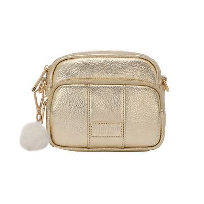 Original MINI Bag Metallic Gold-Pom Pom London