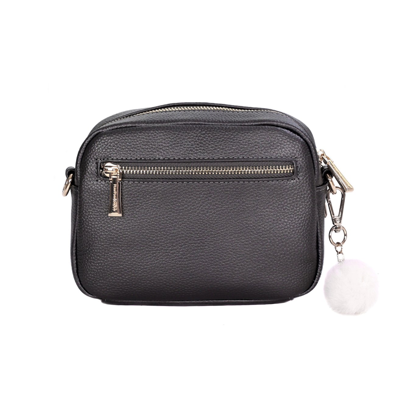 Original MINI Bag Metallic Pewter-Pom Pom London