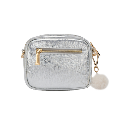 Original MINI Bag Metallic Silver-Pom Pom London