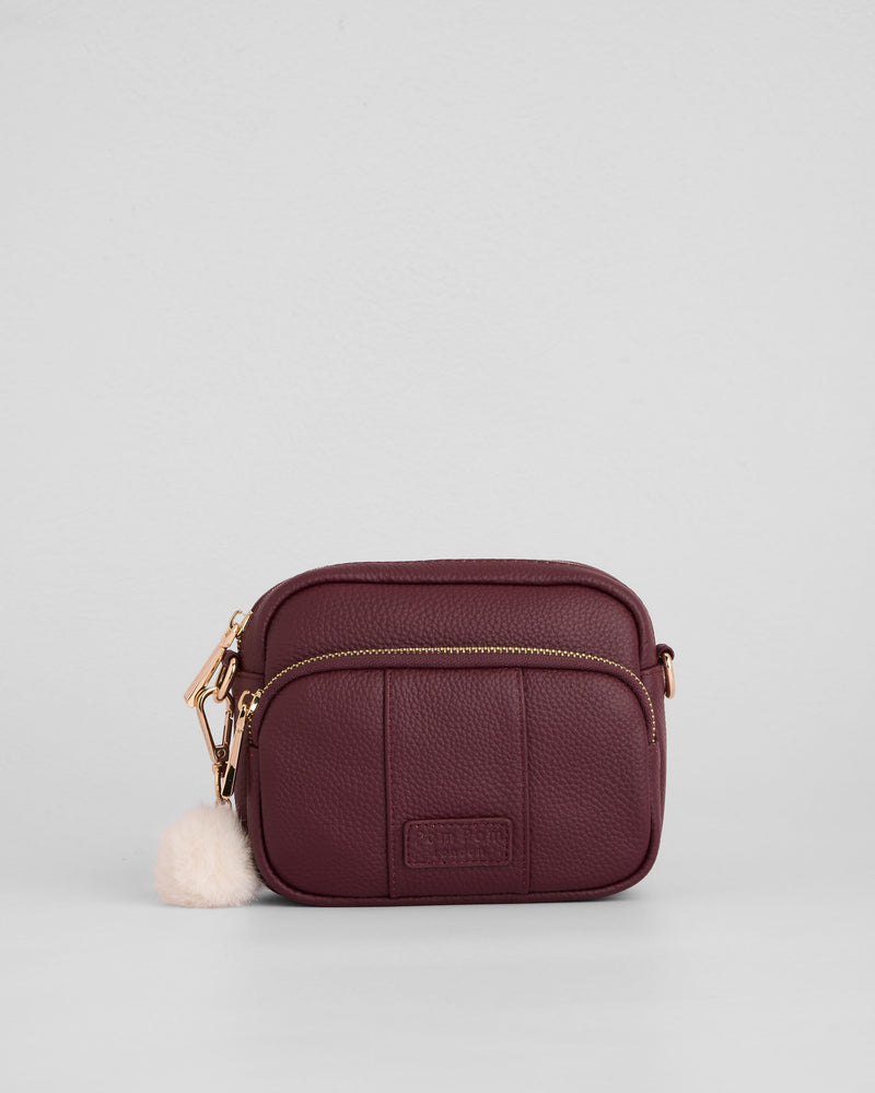 Original Mini Bag Dark Maroon & Accessories-Pom Pom London
